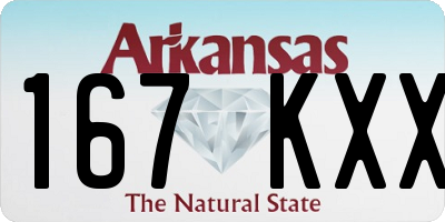 AR license plate 167KXX