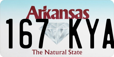AR license plate 167KYA