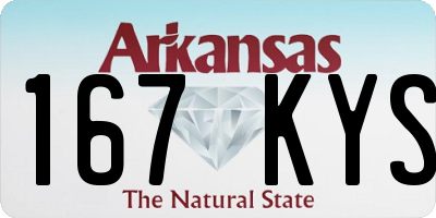 AR license plate 167KYS