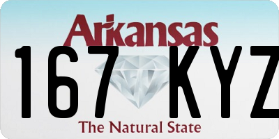 AR license plate 167KYZ