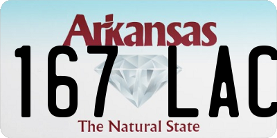 AR license plate 167LAC