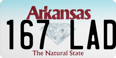 AR license plate 167LAD