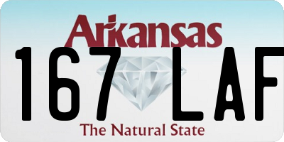 AR license plate 167LAF