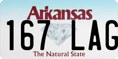 AR license plate 167LAG