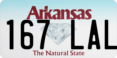 AR license plate 167LAL