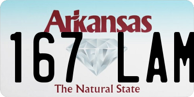 AR license plate 167LAM