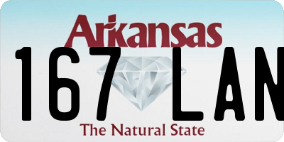AR license plate 167LAN