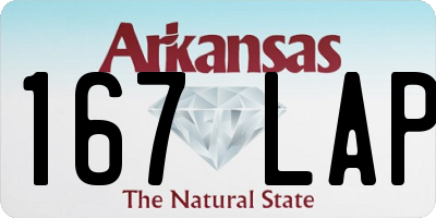 AR license plate 167LAP