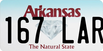 AR license plate 167LAR