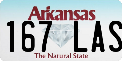 AR license plate 167LAS