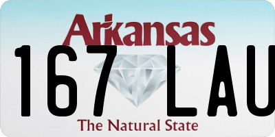 AR license plate 167LAU