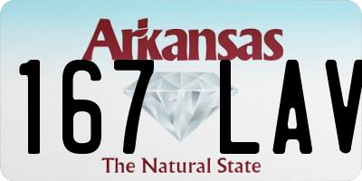 AR license plate 167LAV