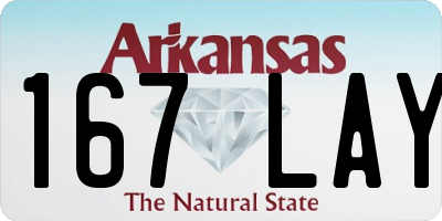 AR license plate 167LAY