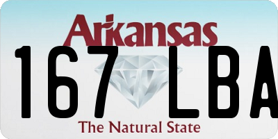 AR license plate 167LBA