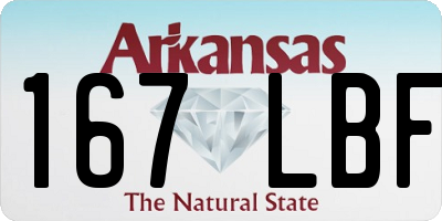 AR license plate 167LBF