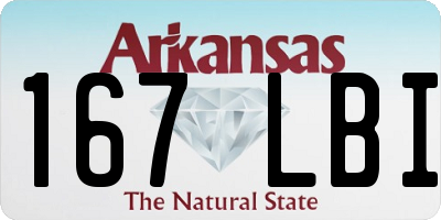 AR license plate 167LBI