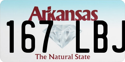 AR license plate 167LBJ