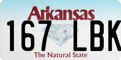 AR license plate 167LBK