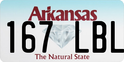 AR license plate 167LBL