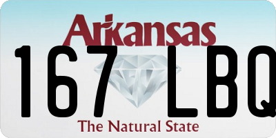 AR license plate 167LBQ