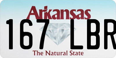 AR license plate 167LBR
