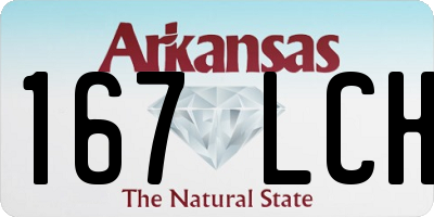 AR license plate 167LCH