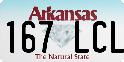 AR license plate 167LCL