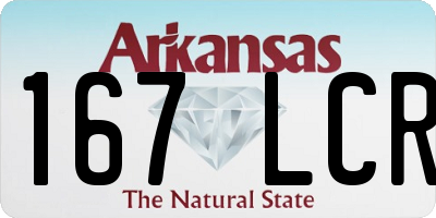 AR license plate 167LCR