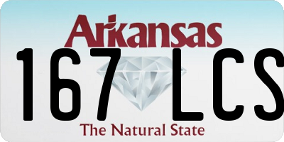 AR license plate 167LCS