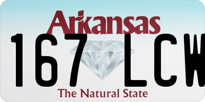 AR license plate 167LCW