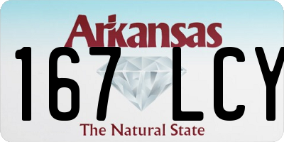 AR license plate 167LCY