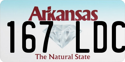 AR license plate 167LDC