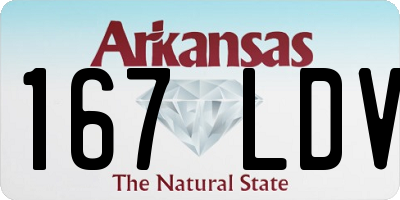AR license plate 167LDV