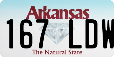 AR license plate 167LDW