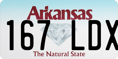 AR license plate 167LDX