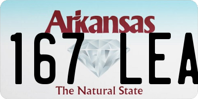 AR license plate 167LEA