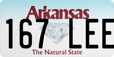 AR license plate 167LEE