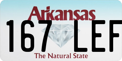 AR license plate 167LEF