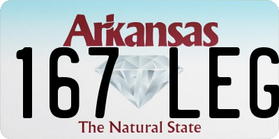 AR license plate 167LEG