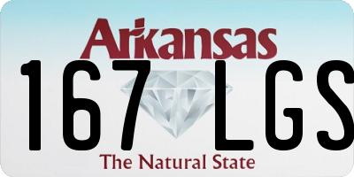 AR license plate 167LGS