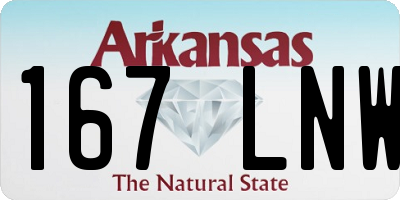 AR license plate 167LNW