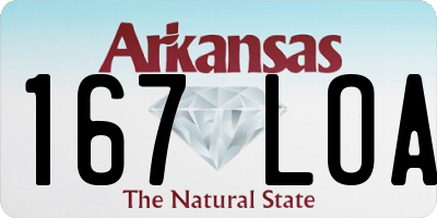 AR license plate 167LOA