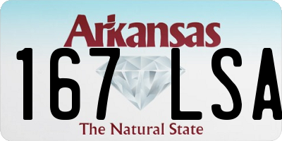 AR license plate 167LSA