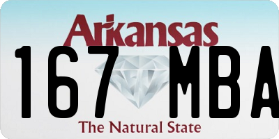 AR license plate 167MBA