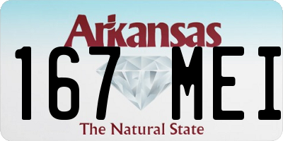 AR license plate 167MEI