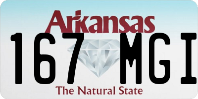 AR license plate 167MGI