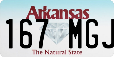 AR license plate 167MGJ