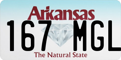 AR license plate 167MGL