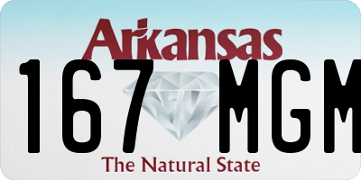 AR license plate 167MGM
