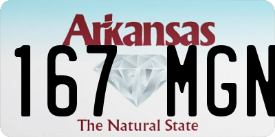 AR license plate 167MGN